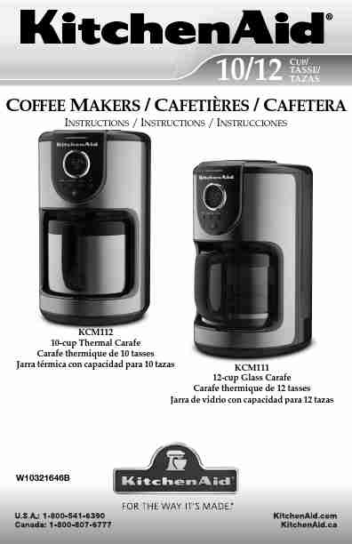 KitchenAid Coffeemaker KCM111-page_pdf